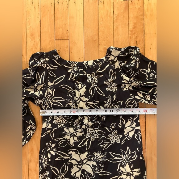 ba&sh Sessee Noir Black Floral Blouse - Picture 10 of 11